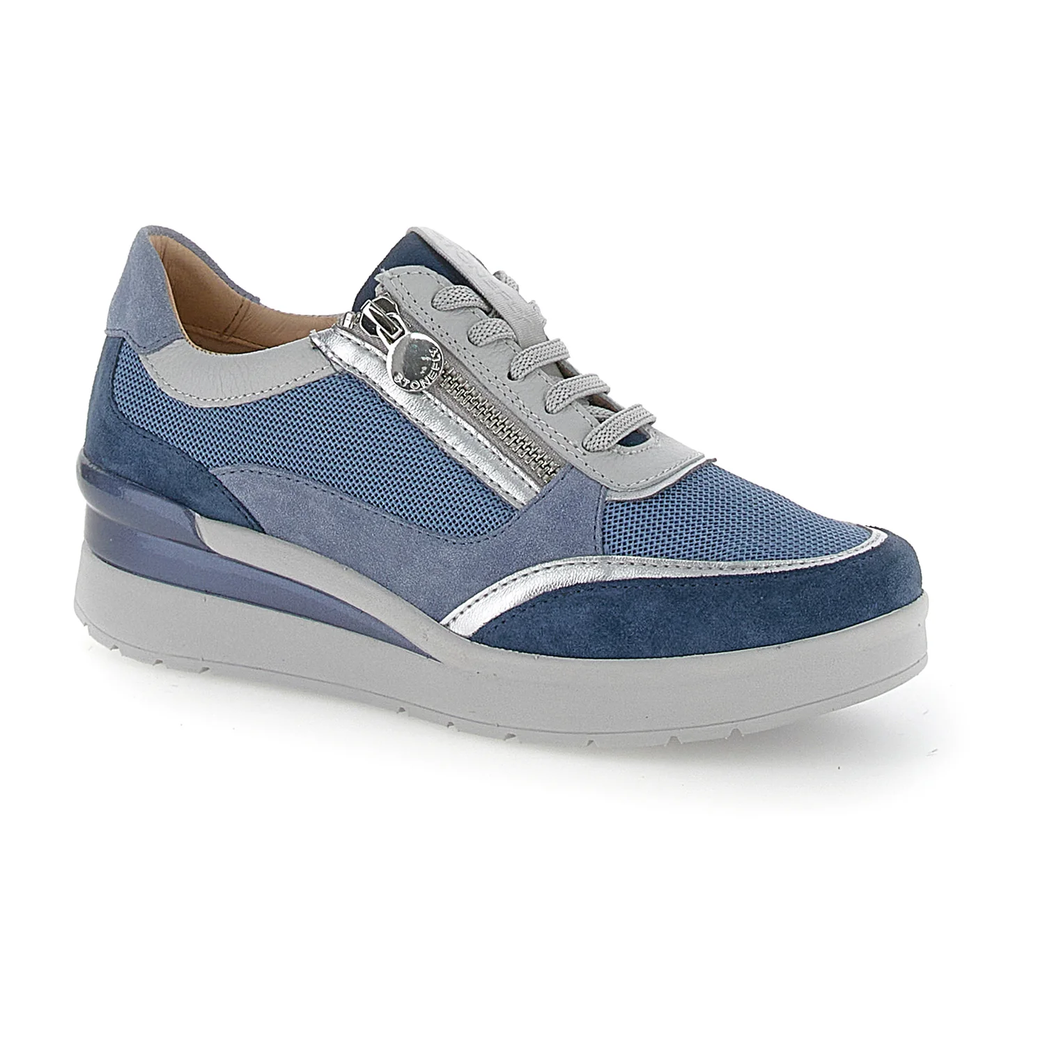 SCARPE CON CERNIERA CREAM 52 BLU - Image 2