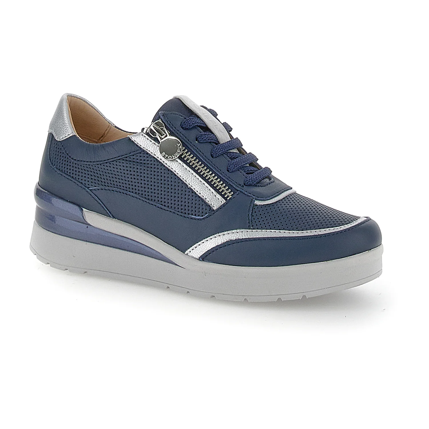 SCARPE CON CERNIERA CREAM 52 BLU SCURO - Image 2