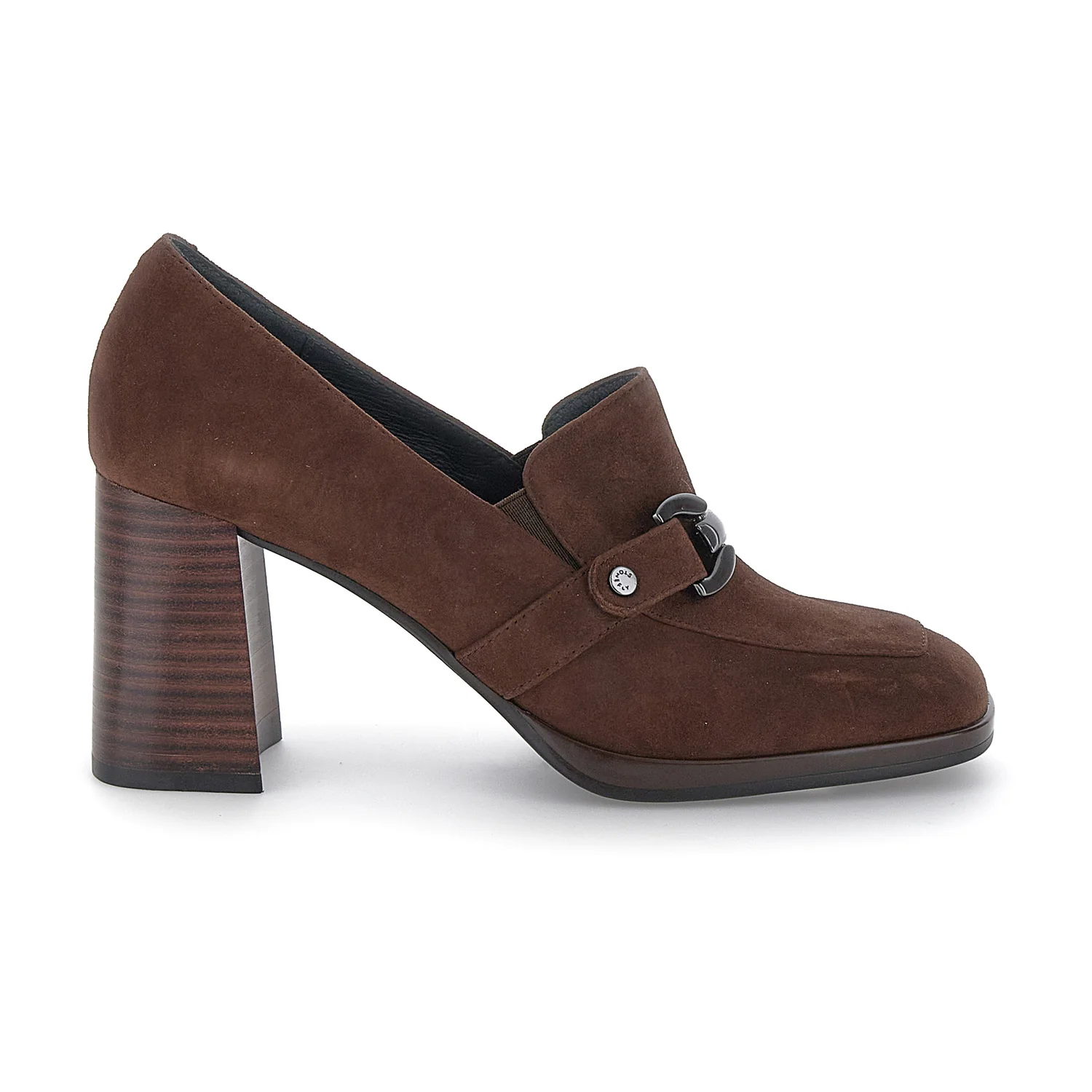 SCARPE CON TACCO BLANCA 1 MARRONE SCURO